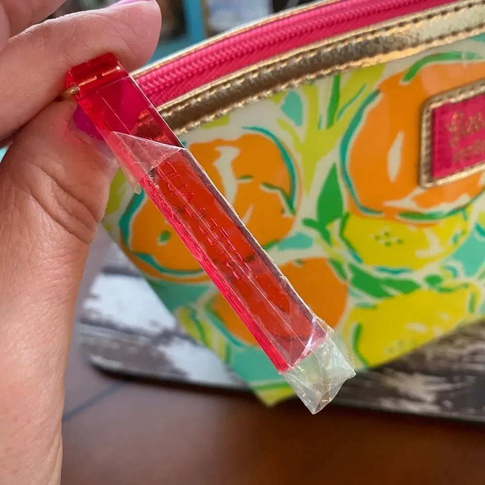 Ester Lauder *Lily Pulitzer* Lemons PVC Cosmetic Case EUC